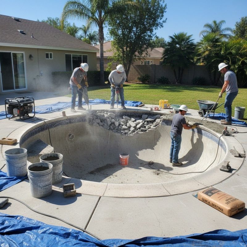 Local Pool Paver Demolition pros at work