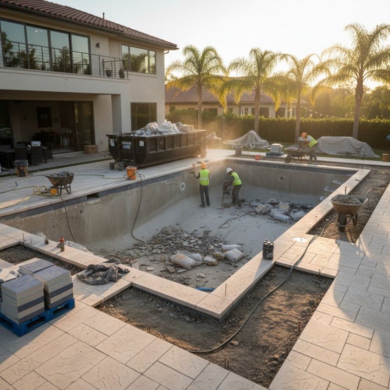 Pool Paver Demolition