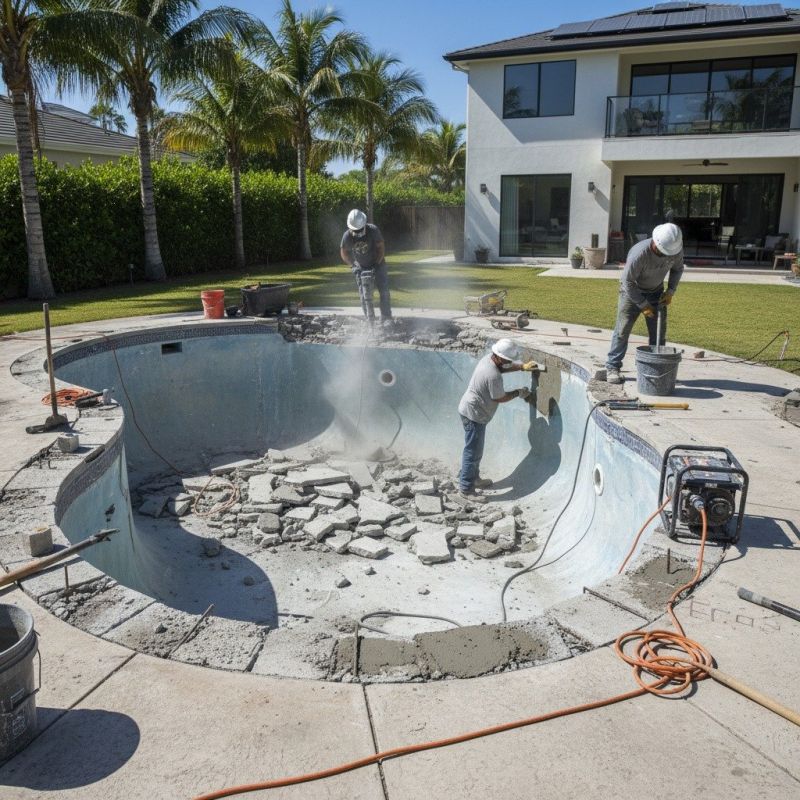 Pool Paver Demolition